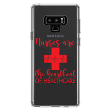 DistinctInk® Clear Shockproof Hybrid Case for Apple iPhone / Samsung Galaxy / Google Pixel - Nurses Are The Heartbeat of Healthcare