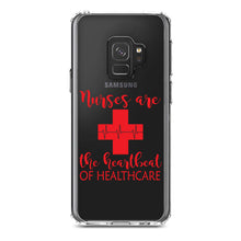 DistinctInk® Clear Shockproof Hybrid Case for Apple iPhone / Samsung Galaxy / Google Pixel - Nurses Are The Heartbeat of Healthcare
