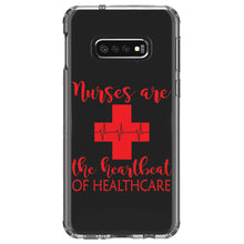 DistinctInk® Clear Shockproof Hybrid Case for Apple iPhone / Samsung Galaxy / Google Pixel - Nurses Are The Heartbeat of Healthcare