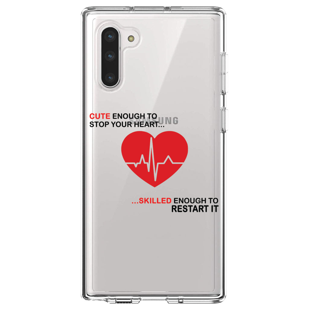 Cute Enough To Stop Your Heart Skilled Restart Clear Shockproof iPhone Case, view 9