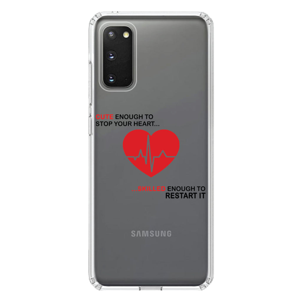 Cute Enough To Stop Your Heart Skilled Restart Clear Shockproof iPhone Case, view 14