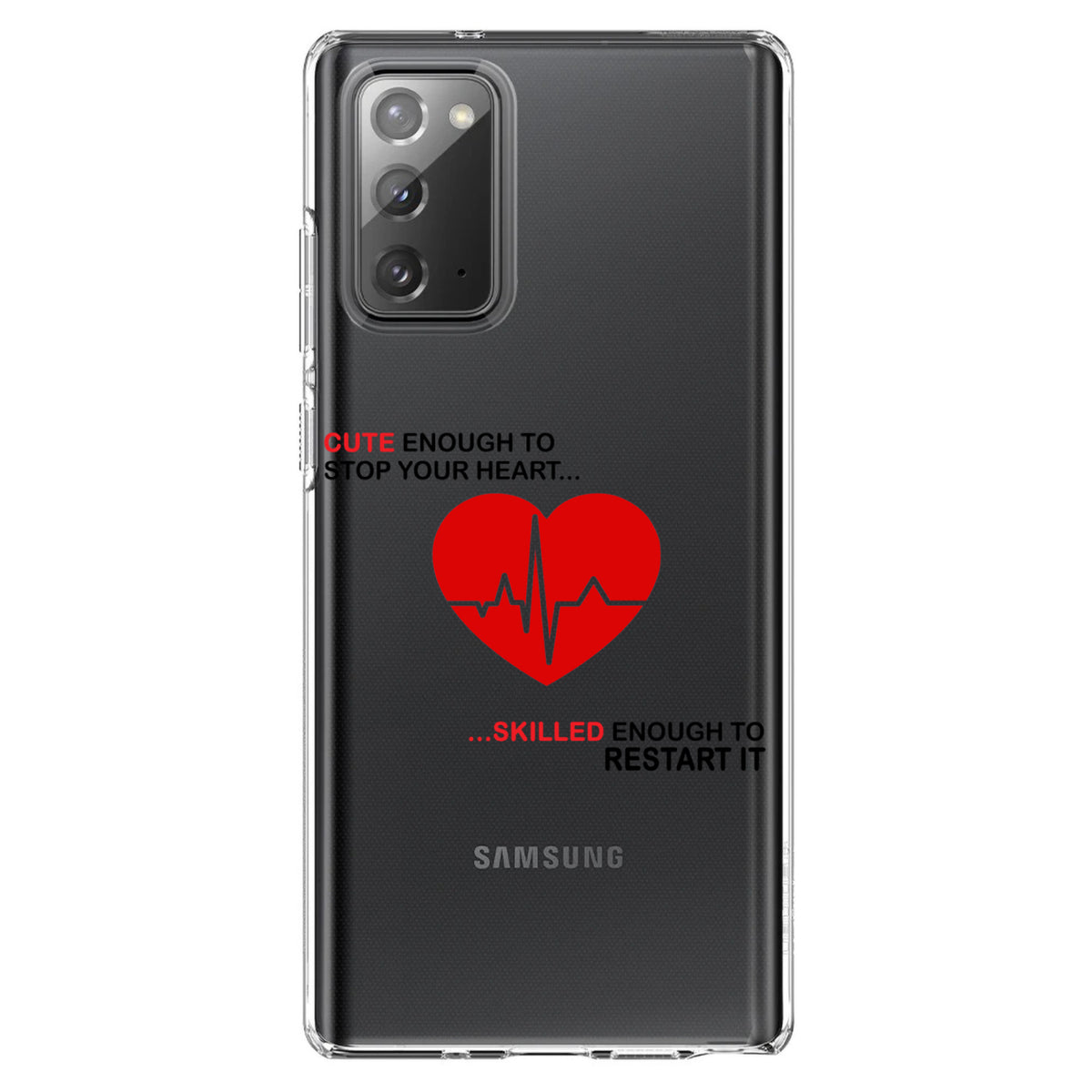 Cute Enough To Stop Your Heart Skilled Restart Clear Shockproof iPhone Case, view 8