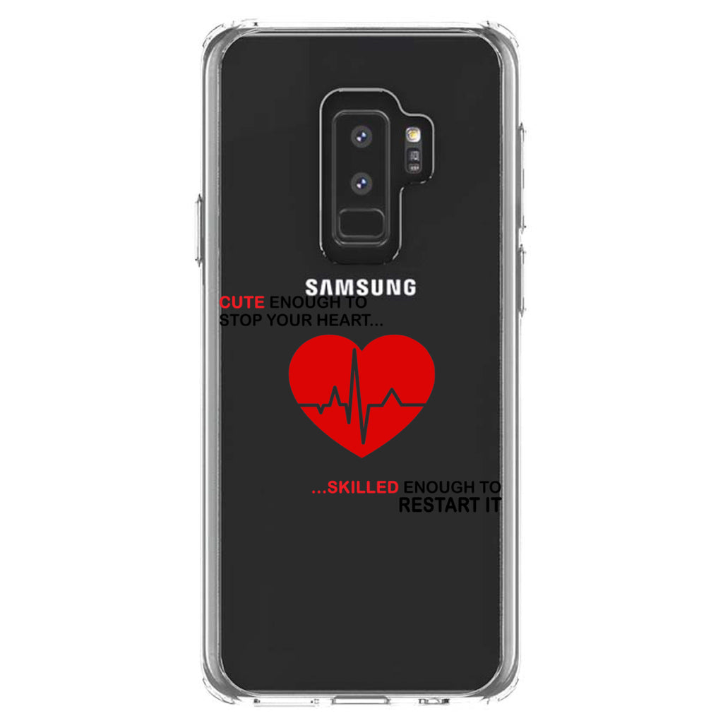 Cute Enough To Stop Your Heart Skilled Restart Clear Shockproof iPhone Case, view 20