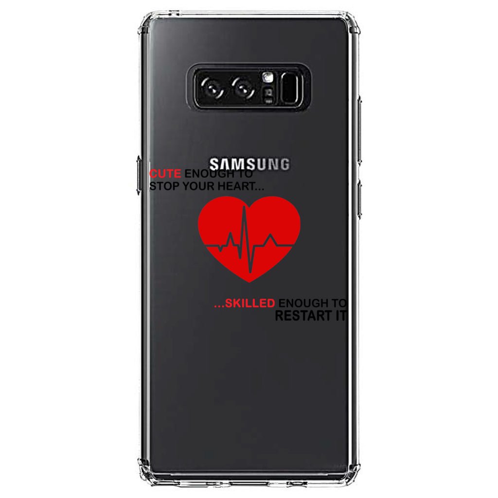 Cute Enough To Stop Your Heart Skilled Restart Clear Shockproof iPhone Case, view 12