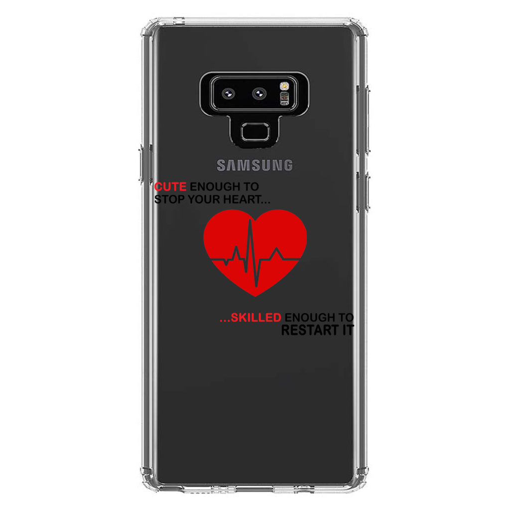 Cute Enough To Stop Your Heart Skilled Restart Clear Shockproof iPhone Case, view 11