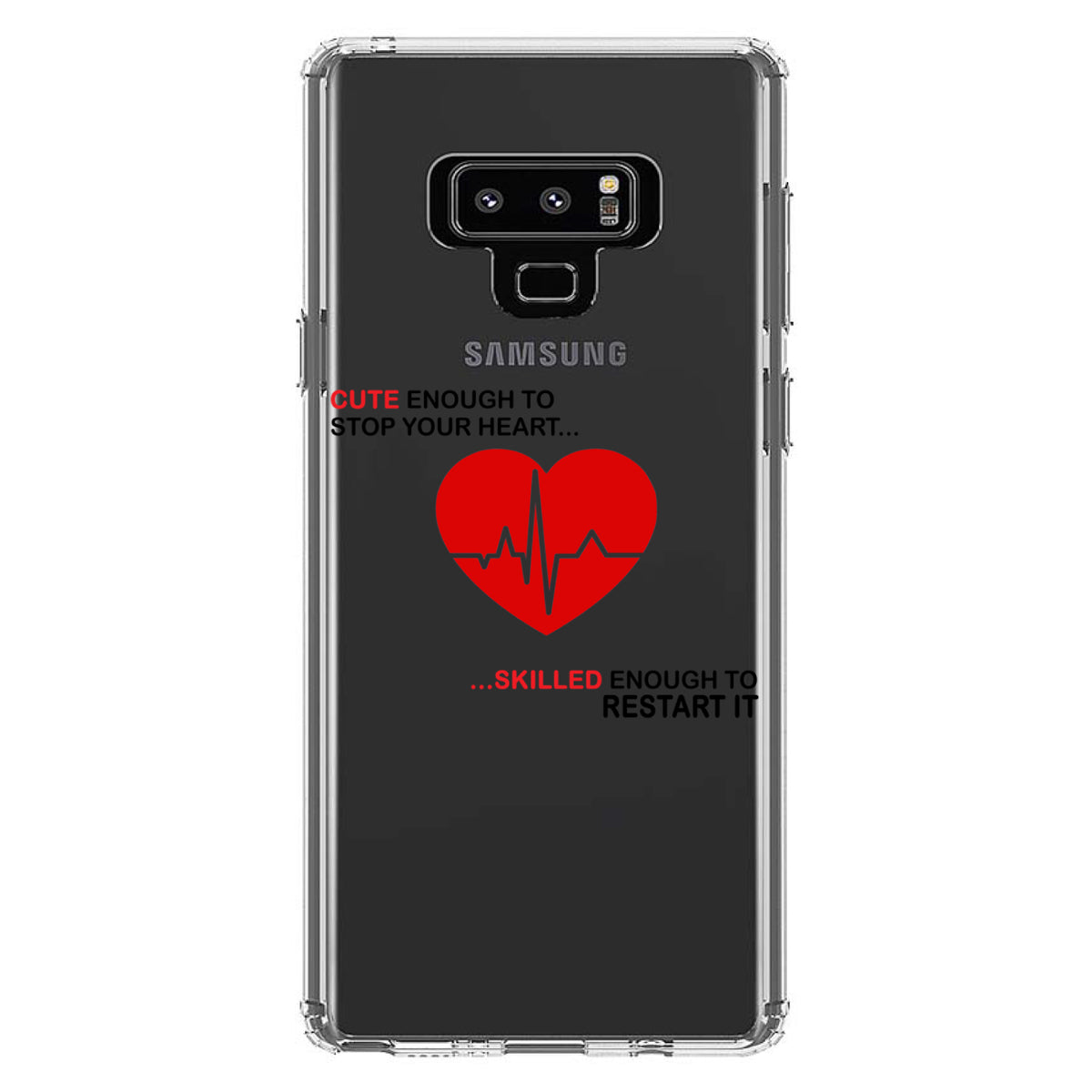 Cute Enough To Stop Your Heart Skilled Restart Clear Shockproof iPhone Case, view 11