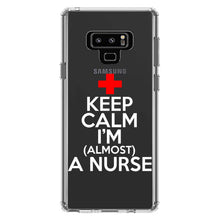 DistinctInk® Clear Shockproof Hybrid Case for Apple iPhone / Samsung Galaxy / Google Pixel - Keep Calm I'm Almost a Nurse