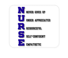 DistinctInk Custom Foam Rubber Mouse Pad - 1/4" Thick - Nurse Never Gives Up