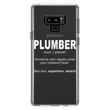 DistinctInk® Clear Shockproof Hybrid Case for Apple iPhone / Samsung Galaxy / Google Pixel - Plumber Definition - Fix What Your Husband Fixed