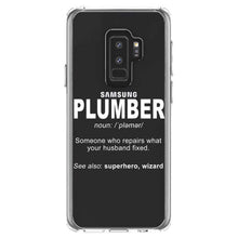 DistinctInk® Clear Shockproof Hybrid Case for Apple iPhone / Samsung Galaxy / Google Pixel - Plumber Definition - Fix What Your Husband Fixed