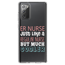 DistinctInk® Clear Shockproof Hybrid Case for Apple iPhone / Samsung Galaxy / Google Pixel - ER Nurse Just Like Regular But Cooler