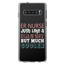 DistinctInk® Clear Shockproof Hybrid Case for Apple iPhone / Samsung Galaxy / Google Pixel - ER Nurse Just Like Regular But Cooler