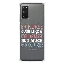 DistinctInk® Clear Shockproof Hybrid Case for Apple iPhone / Samsung Galaxy / Google Pixel - ER Nurse Just Like Regular But Cooler