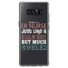 DistinctInk® Clear Shockproof Hybrid Case for Apple iPhone / Samsung Galaxy / Google Pixel - ER Nurse Just Like Regular But Cooler