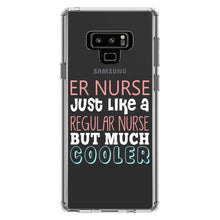 DistinctInk® Clear Shockproof Hybrid Case for Apple iPhone / Samsung Galaxy / Google Pixel - ER Nurse Just Like Regular But Cooler