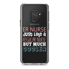 DistinctInk® Clear Shockproof Hybrid Case for Apple iPhone / Samsung Galaxy / Google Pixel - ER Nurse Just Like Regular But Cooler