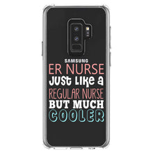 DistinctInk® Clear Shockproof Hybrid Case for Apple iPhone / Samsung Galaxy / Google Pixel - ER Nurse Just Like Regular But Cooler
