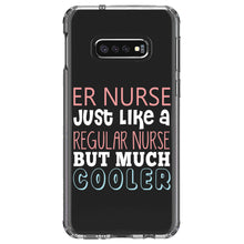 DistinctInk® Clear Shockproof Hybrid Case for Apple iPhone / Samsung Galaxy / Google Pixel - ER Nurse Just Like Regular But Cooler