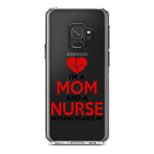 DistinctInk® Clear Shockproof Hybrid Case for Apple iPhone / Samsung Galaxy / Google Pixel - Mom and a Nurse Nothing Scares Me