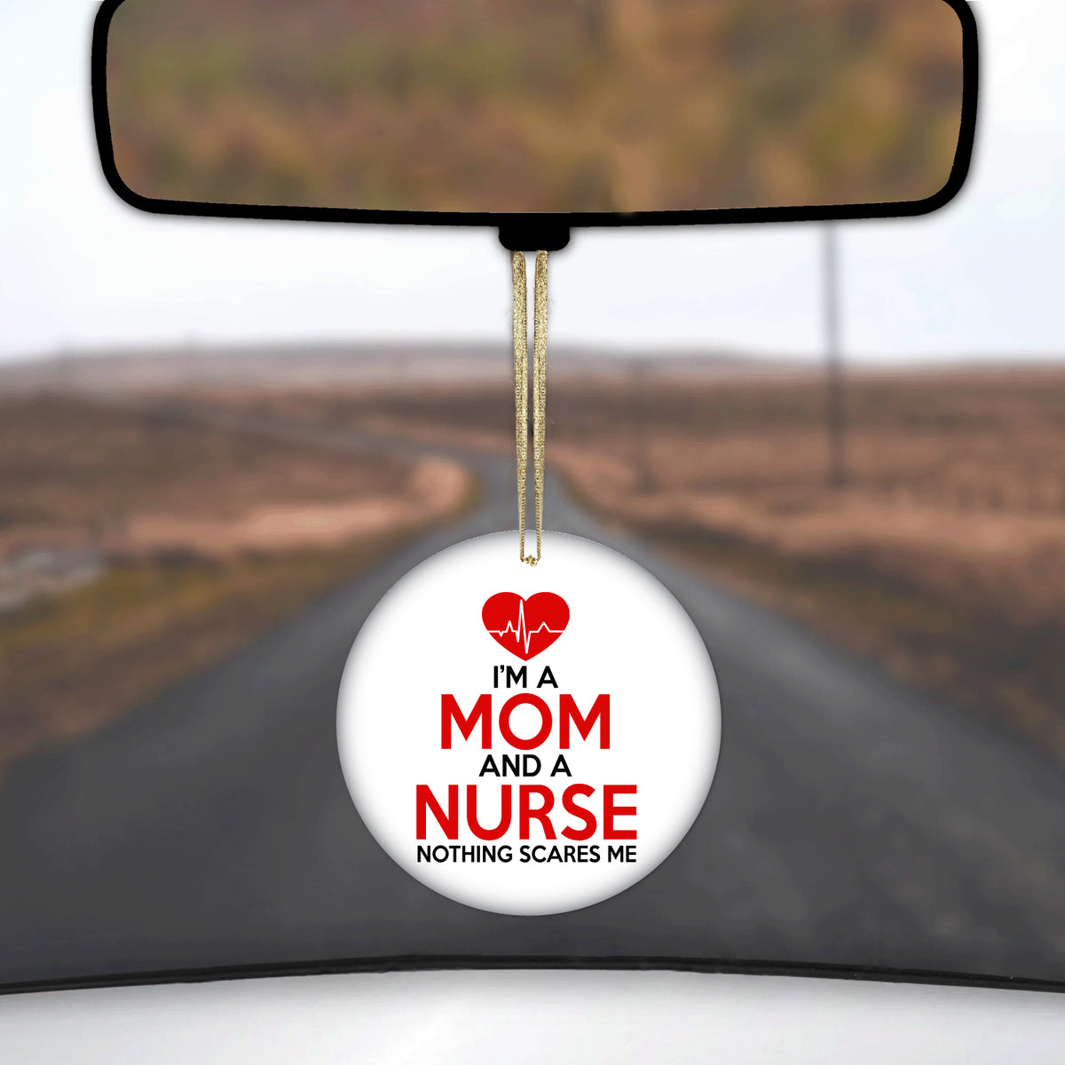 Mom and a Nurse Nothing Scares Me Ceramic Ornament, view 3