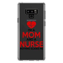 DistinctInk® Clear Shockproof Hybrid Case for Apple iPhone / Samsung Galaxy / Google Pixel - Mom and a Nurse Nothing Scares Me