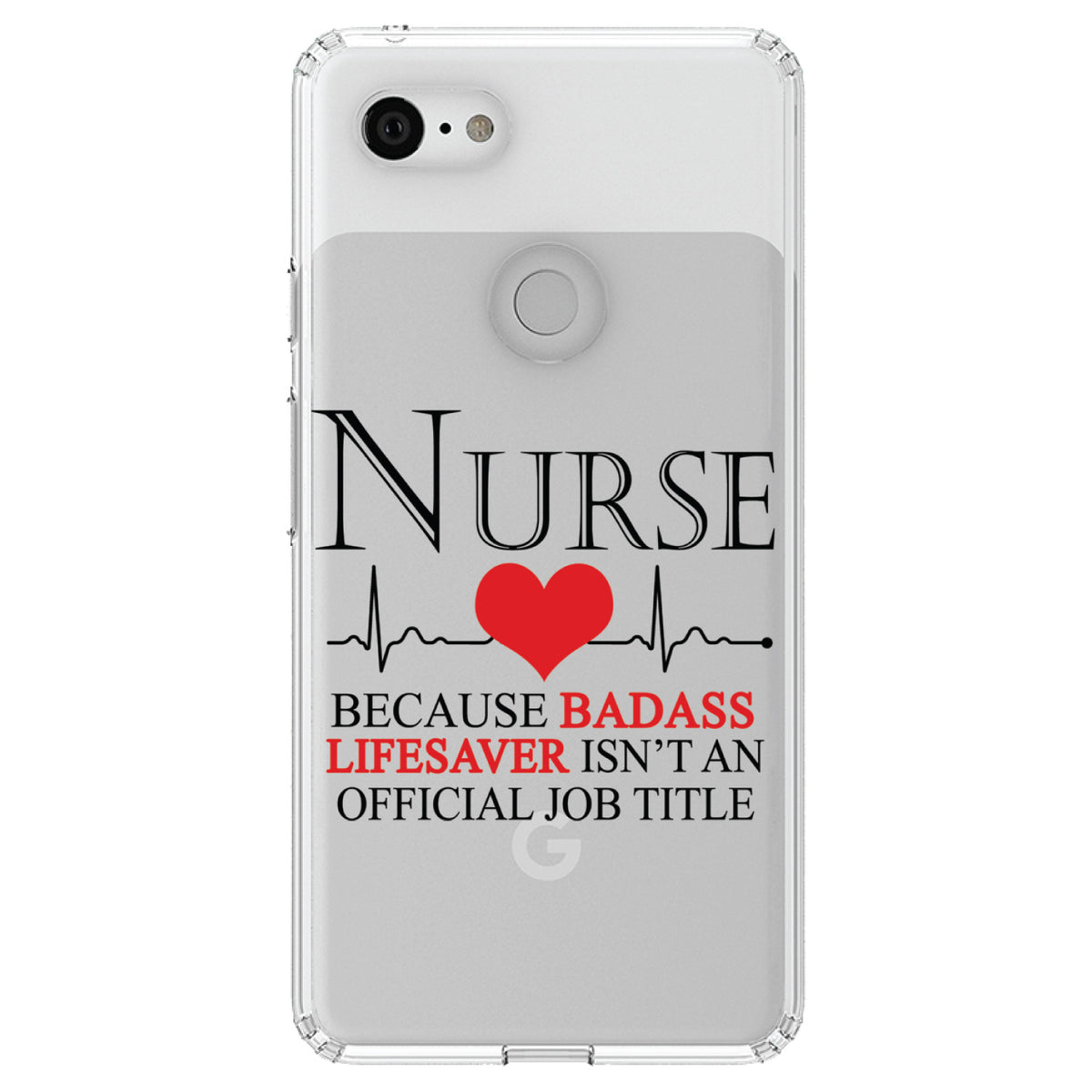Nurse Because Badass Lifesaver Isn't Title Clear Shockproof iPhone Case, view 21