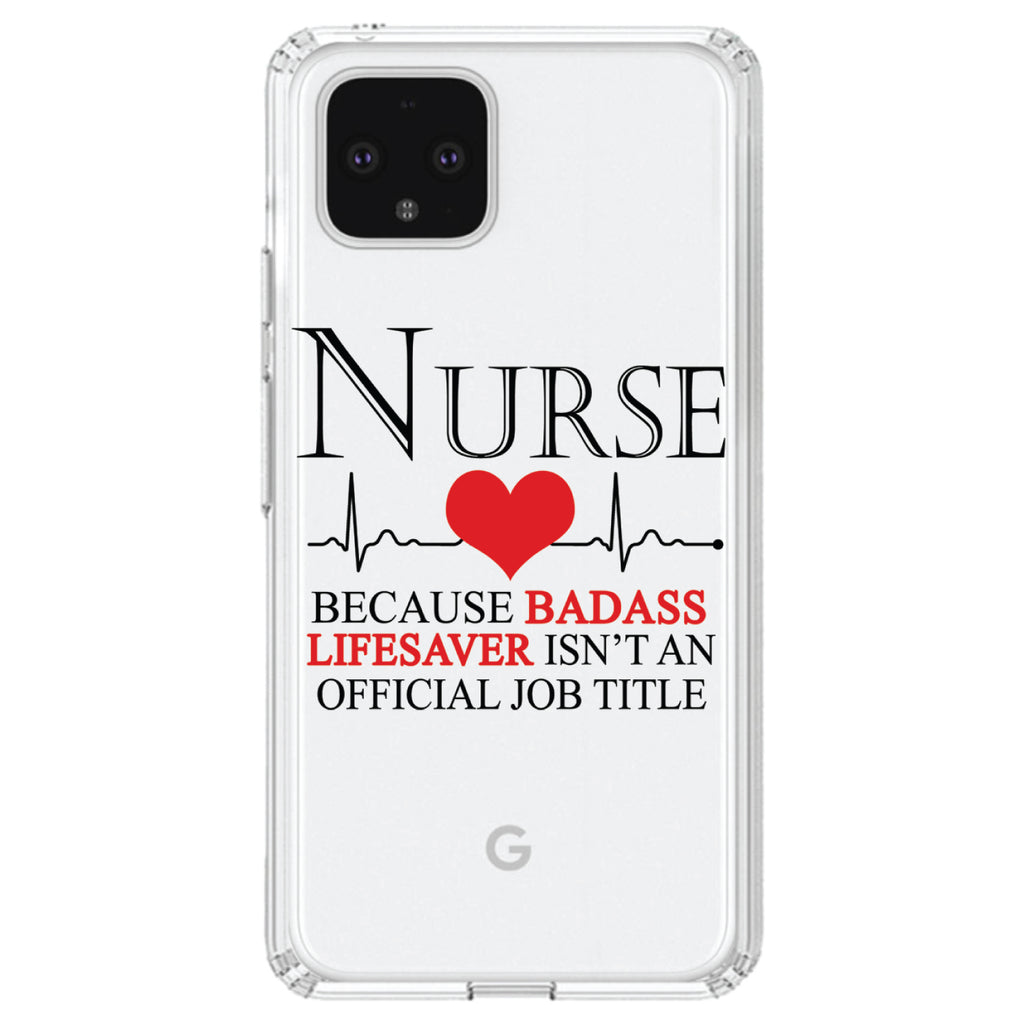 Nurse Because Badass Lifesaver Isn't Title Clear Shockproof iPhone Case, view 23