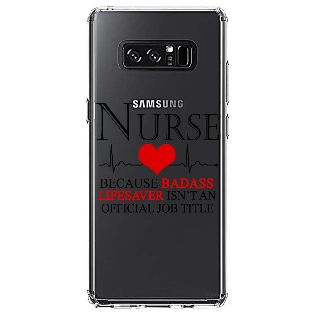 Nurse Because Badass Lifesaver Isn't Title Clear Shockproof iPhone Case, view 12