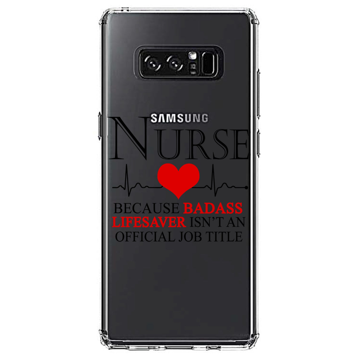 Nurse Because Badass Lifesaver Isn't Title Clear Shockproof iPhone Case, view 12