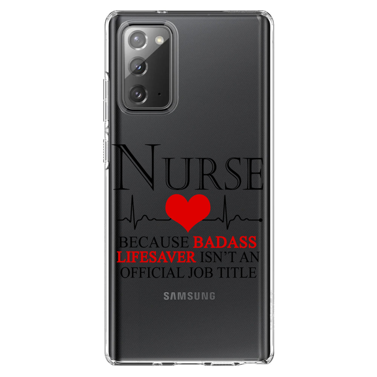 Nurse Because Badass Lifesaver Isn't Title Clear Shockproof iPhone Case, view 8