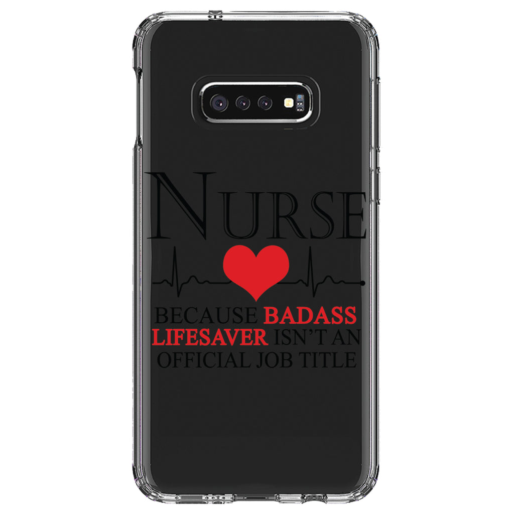 Nurse Because Badass Lifesaver Isn't Title Clear Shockproof iPhone Case, view 18