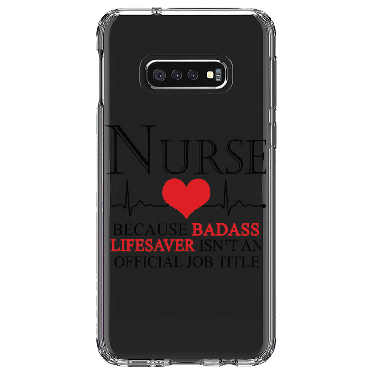 Nurse Because Badass Lifesaver Isn't Title Clear Shockproof iPhone Case, view 18