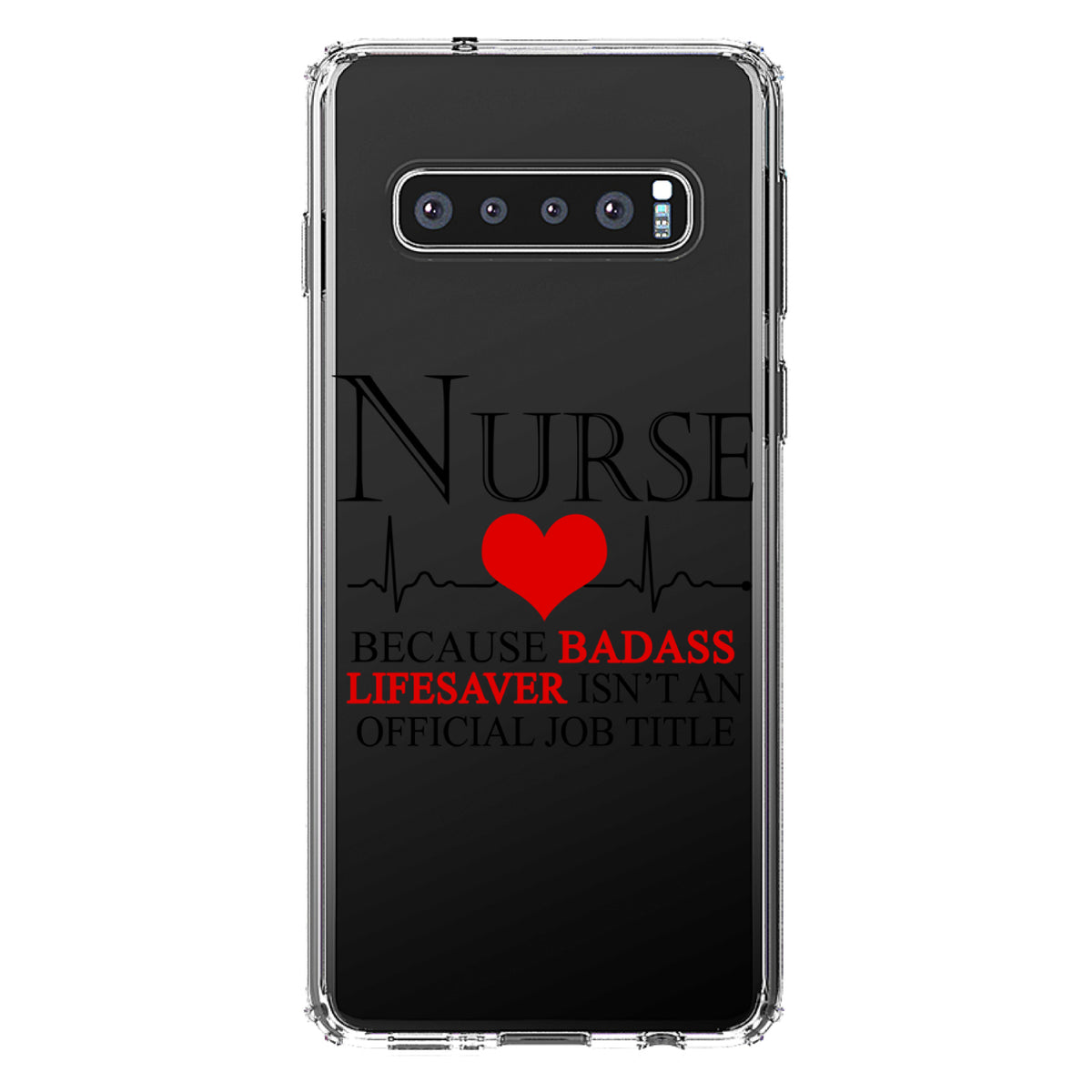 Nurse Because Badass Lifesaver Isn't Title Clear Shockproof iPhone Case, view 17