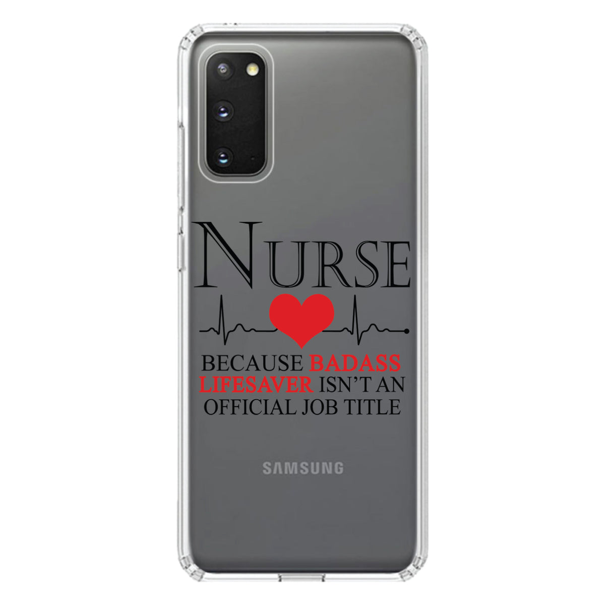 Nurse Because Badass Lifesaver Isn't Title Clear Shockproof iPhone Case, view 15