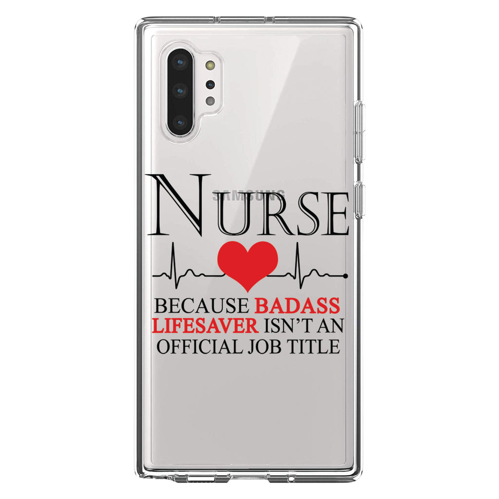 Nurse Because Badass Lifesaver Isn't Title Clear Shockproof iPhone Case, view 10