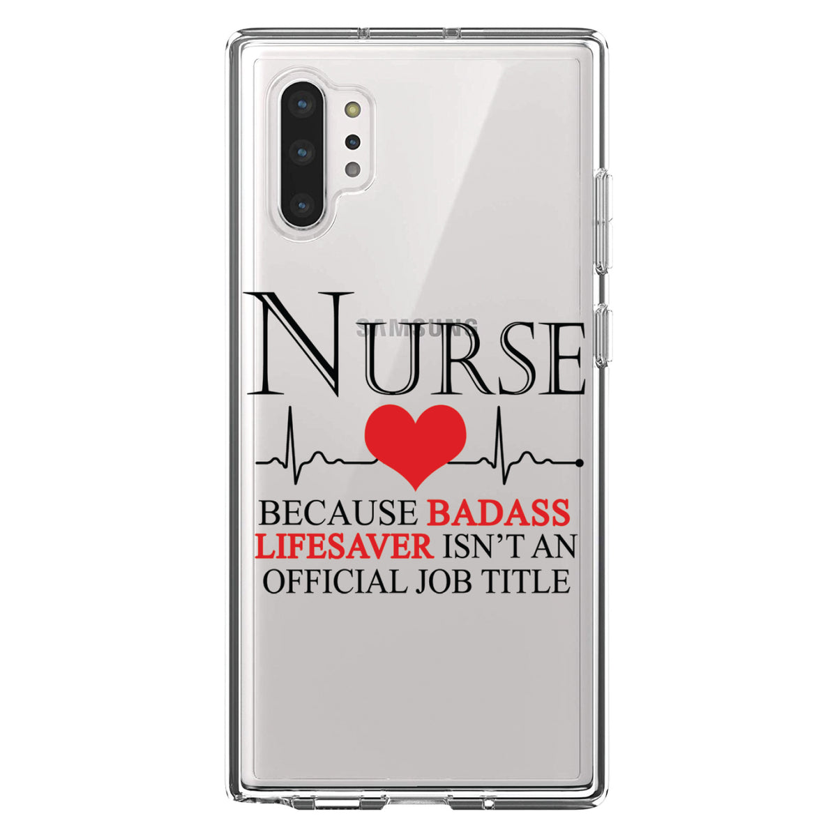 Nurse Because Badass Lifesaver Isn't Title Clear Shockproof iPhone Case, view 10