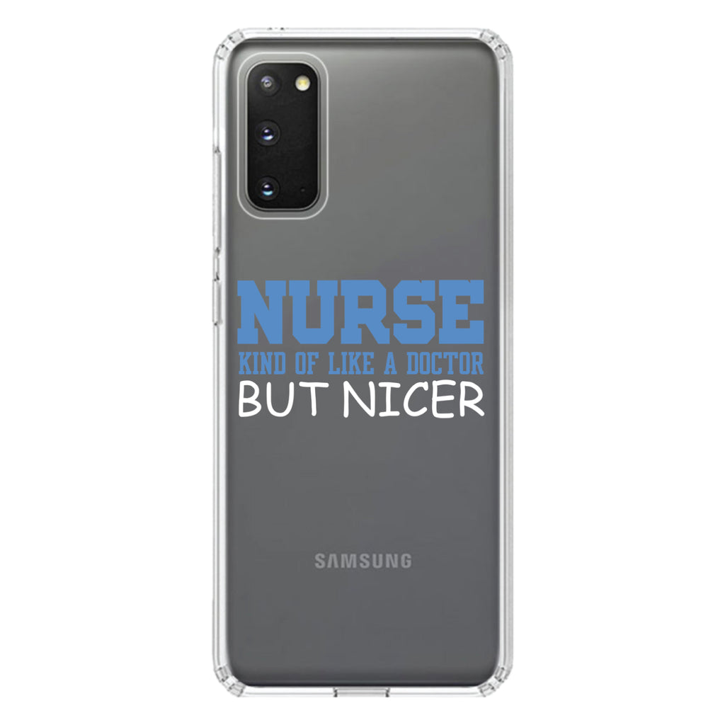Nurse Kind of Like Doctor but Nicer Clear Shockproof iPhone Case, view 13