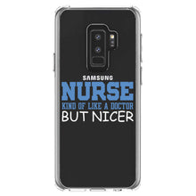DistinctInk® Clear Shockproof Hybrid Case for Apple iPhone / Samsung Galaxy / Google Pixel - Nurse Kind of Like Doctor but Nicer