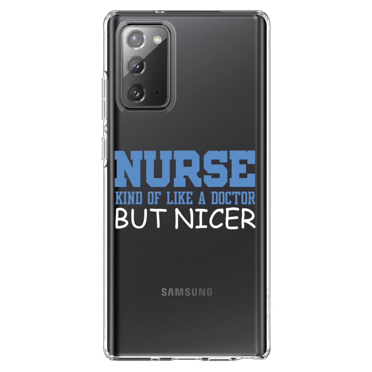 Nurse Kind of Like Doctor but Nicer Clear Shockproof iPhone Case, view 7