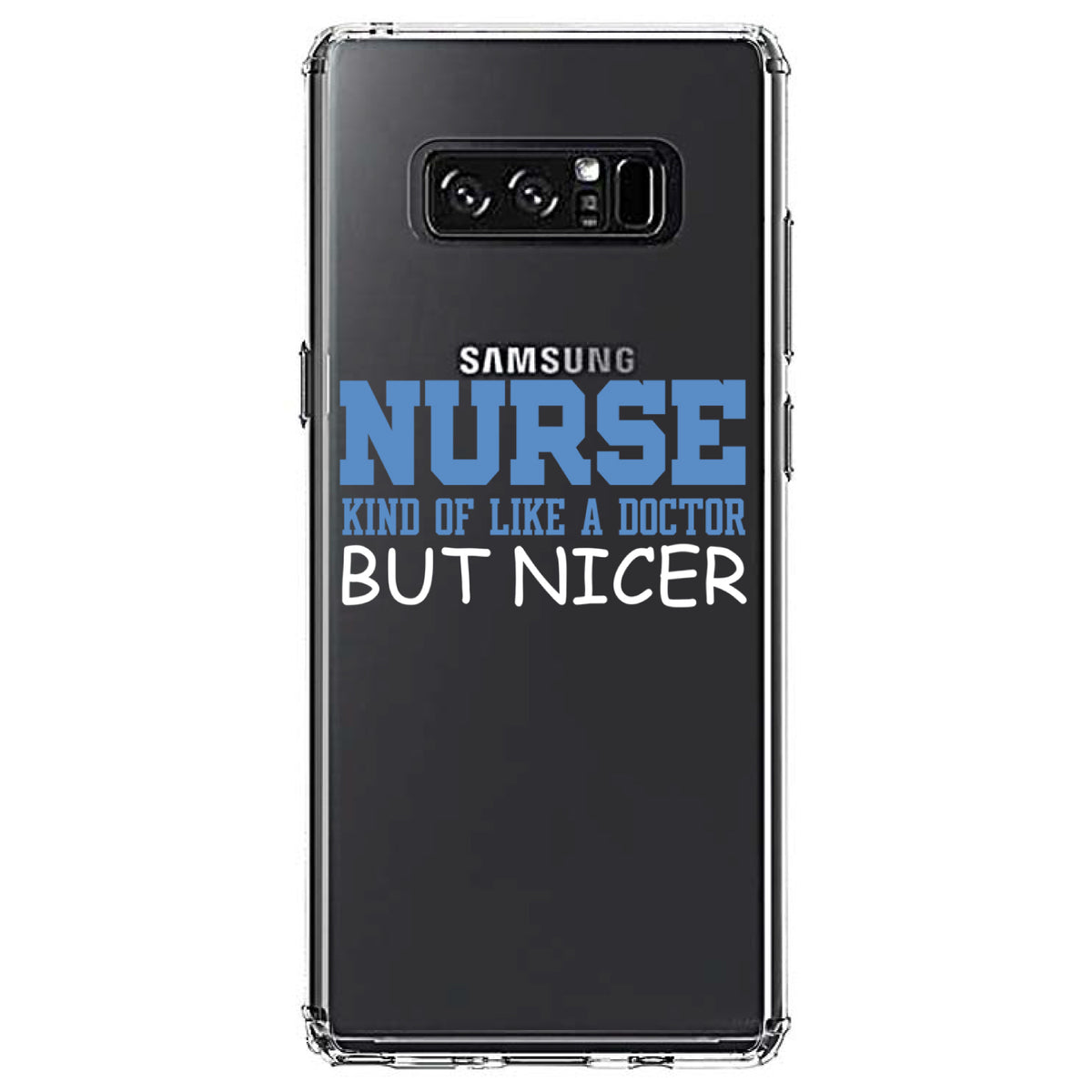 Nurse Kind of Like Doctor but Nicer Clear Shockproof iPhone Case, view 12