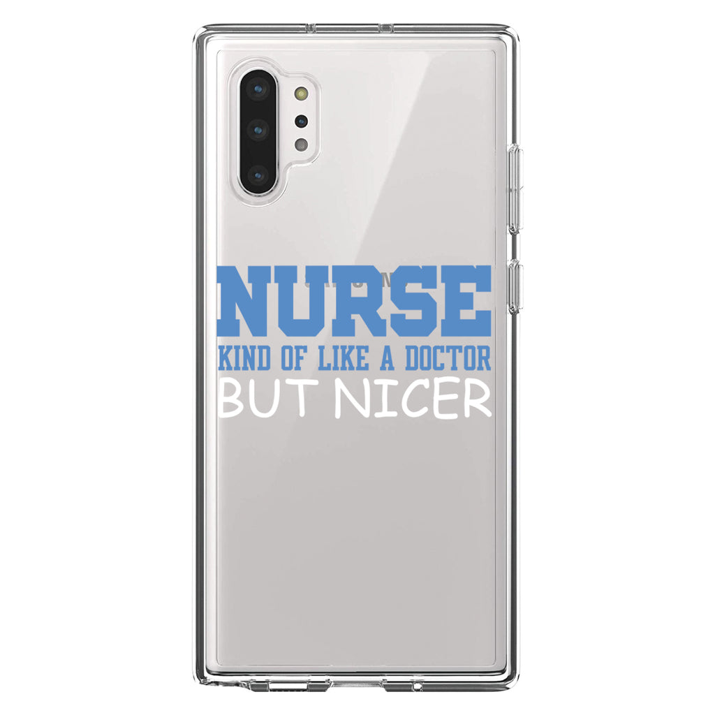 Nurse Kind of Like Doctor but Nicer Clear Shockproof iPhone Case, view 10