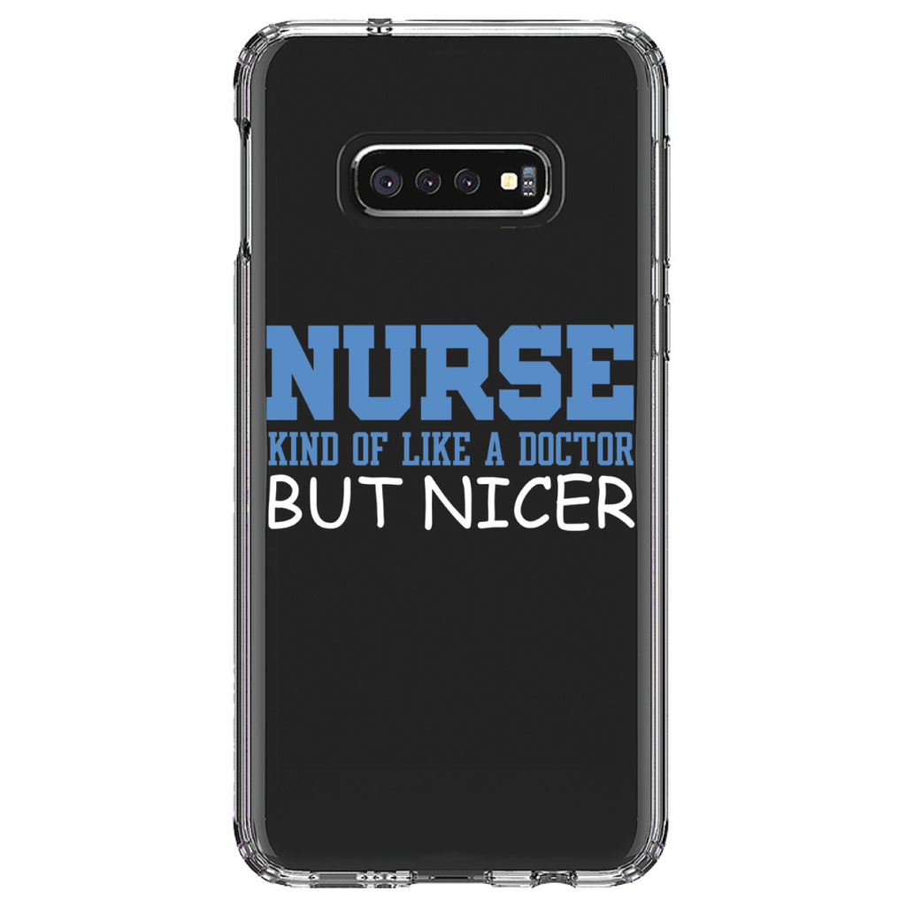 Nurse Kind of Like Doctor but Nicer Clear Shockproof iPhone Case, view 18