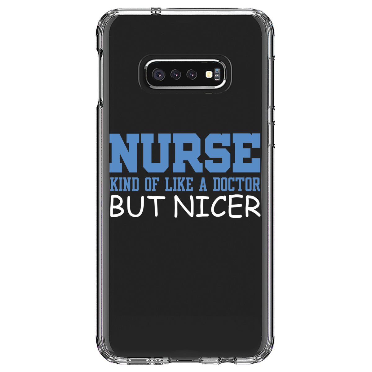 Nurse Kind of Like Doctor but Nicer Clear Shockproof iPhone Case, view 18