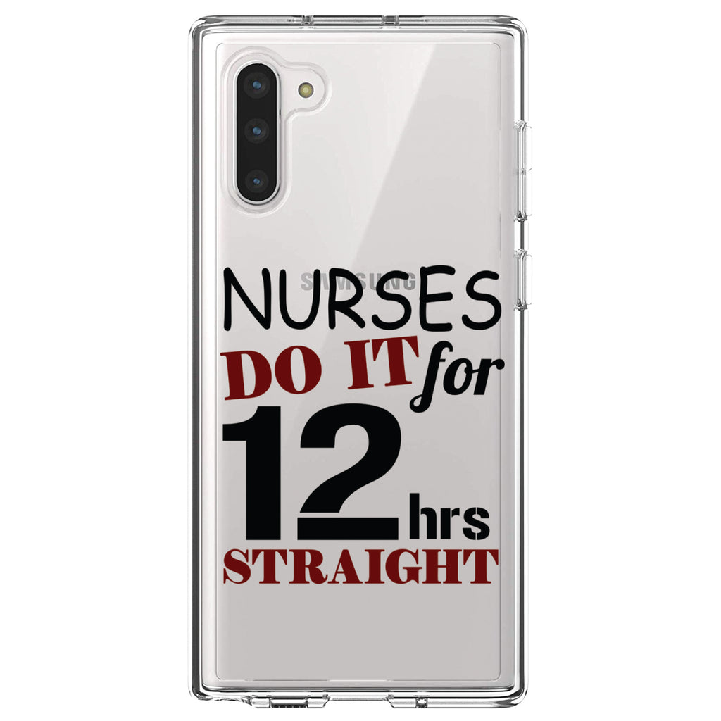 Nurses Do It For 12 Hours Straight Clear Shockproof iPhone Case, view 9
