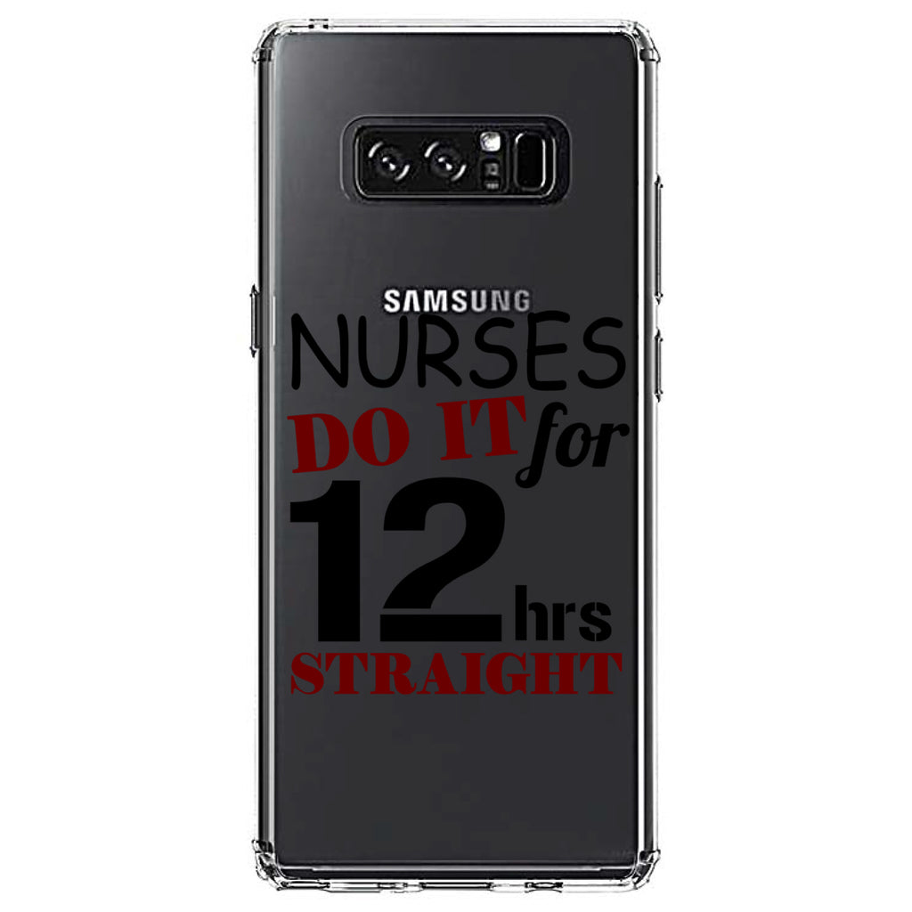 Nurses Do It For 12 Hours Straight Clear Shockproof iPhone Case, view 12