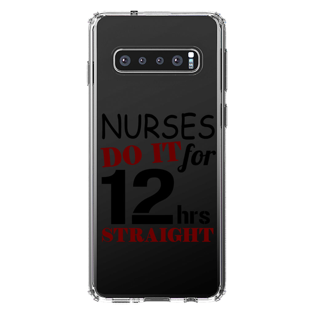 Nurses Do It For 12 Hours Straight Clear Shockproof iPhone Case, view 16