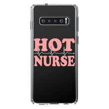 DistinctInk® Clear Shockproof Hybrid Case for Apple iPhone / Samsung Galaxy / Google Pixel - Hot Nurse