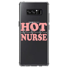 DistinctInk® Clear Shockproof Hybrid Case for Apple iPhone / Samsung Galaxy / Google Pixel - Hot Nurse