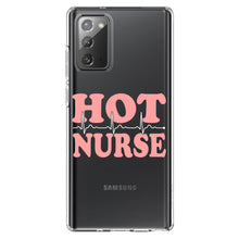DistinctInk® Clear Shockproof Hybrid Case for Apple iPhone / Samsung Galaxy / Google Pixel - Hot Nurse
