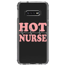 DistinctInk® Clear Shockproof Hybrid Case for Apple iPhone / Samsung Galaxy / Google Pixel - Hot Nurse
